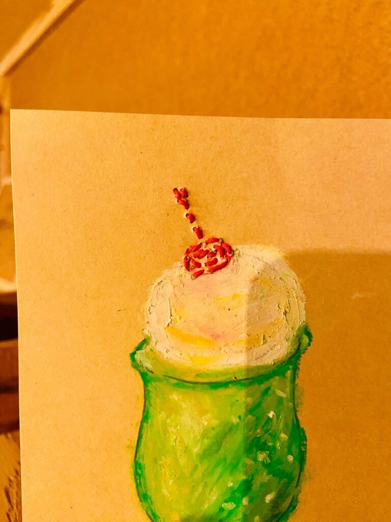 塗り絵×刺し子